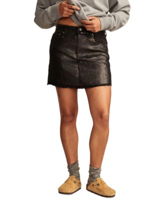Lucky Brand - Women's Sequin Denim Mini Skirt