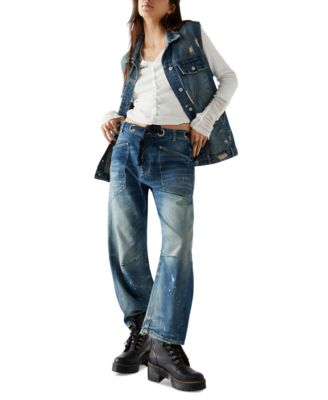 Free People - Women's Cotton Moxie Low-Slung Barrel Jeans