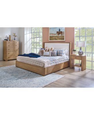 Furniture - Nordic 3 Pc. Queen Upholstered Set (Bed, Chest & Open Nightstand)