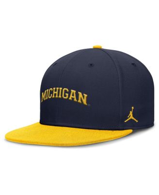 Jordan - Men's Navy/maize Michigan Wolverines Two-tone Primetime Performance Fitted Hat