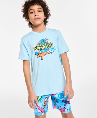 Under Armour - Big Boys UA Short-Sleeve Super Soaker Graphic Surf Shirt