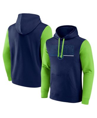 Logo Athletic - Men's Navy Minnesota Timberwolves Outline Colorblock Pullover Hoodie