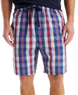 Nautica - Men's Plaid Poplin 8" Sleep Shorts