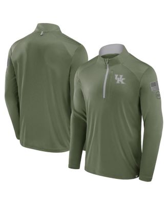Fanatics - Men's Olive Kentucky Wildcats OHT Military Appreciation&nbsp;Defender Quarter-Zip Jacket