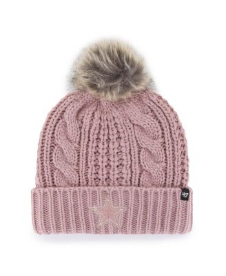 '47 Brand - Women's Dusty Rose Dallas Cowboys Meeko Cuffed Knit Hat with Pom
