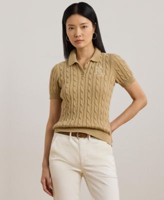 Lauren Ralph Lauren - Women's Cable-Knit Polo Shirt