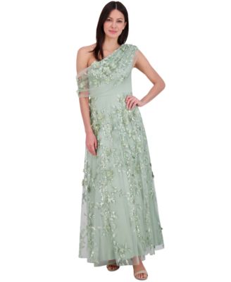Eliza J - Women's Embellished Asymmetric Drape Gown