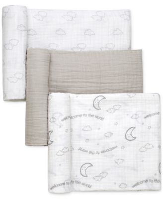 Little Me - Baby 3-Pc. Muslin Blankets Set