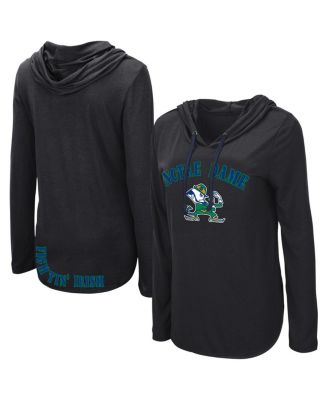 Colosseum - Women's Black Notre Dame Fighting Irish My Lover Lightweight Hooded Long Sleeve T-Shirt