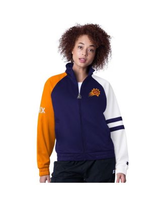Starter - Women's Purple Phoenix Suns Line Up Dolman Raglan Full-Zip Track Jacket