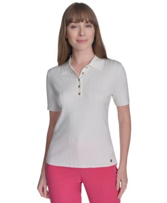Tommy Hilfiger - Women's Short-Sleeve Rib-Knit Sweater