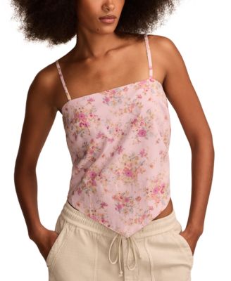 Lucky Brand - Women's Hanky-Hem Scarf Top