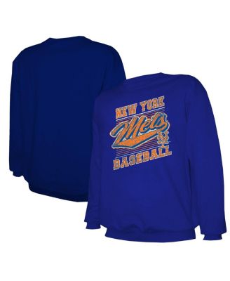 Stitches - Men's Royal New York Mets Pullover Sweatshirt