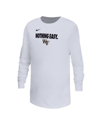 Nike - Big Boys and Girls White Wake Forest Demon Deacons 2025 Legend Bench Long Sleeve T-Shirt
