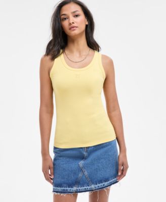HUGO - Women's Slim-Fit Scoop-Neck Logo Tank Top