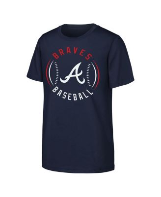 Outerstuff - Big Boys and Girls Navy Atlanta Braves Golden Glove T-Shirt