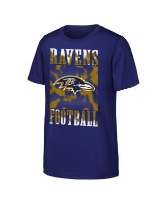 Outerstuff - Big Boys and Girls Purple Baltimore Ravens Garage Hero T-Shirt