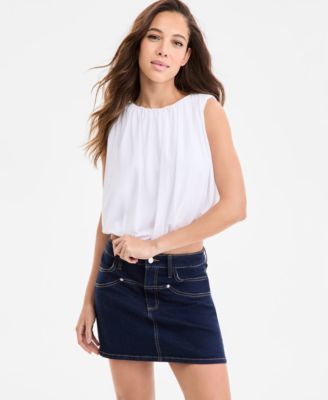 Bar III - Women's Bubble-Hem Sleeveless Top