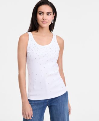 I.N.C. International Concepts - Women's Embellished Tank Top, Exclusively at Macy's