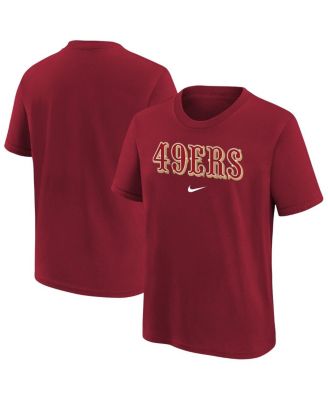 Nike - Big Boys and Girls Scarlet San Francisco 49ers Team Wordmark T-Shirt