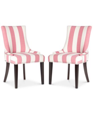 Safavieh - Lester Awning Stripes Dining Chair (Set Of 2), Quick Ship