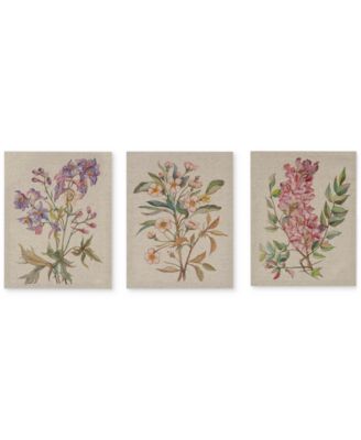 Madison Park - Linen Botanicals 3-Pc. Canvas Print Set