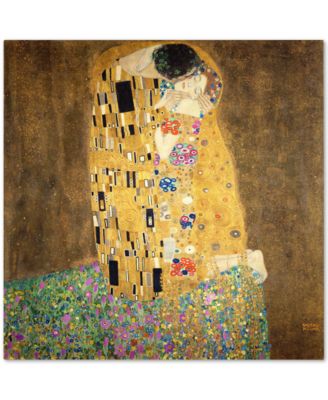 Trademark Global - Gustav Klimt 'The Kiss 1907-8' Canvas Wall Art