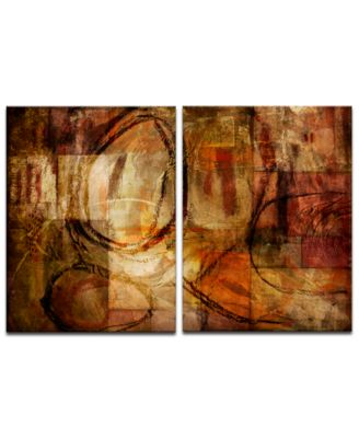Ready2HangArt - 'Earth Tone Abstract III' 2-Pc. Oversized Canvas Art Print Set